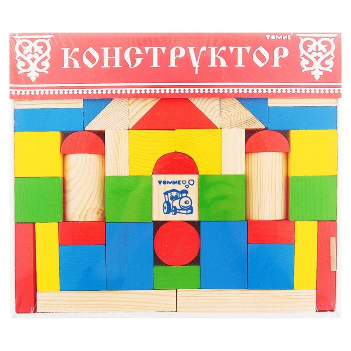 Деревянный конструктор "Цветной", 65 элементов / 789448 - купить с ...