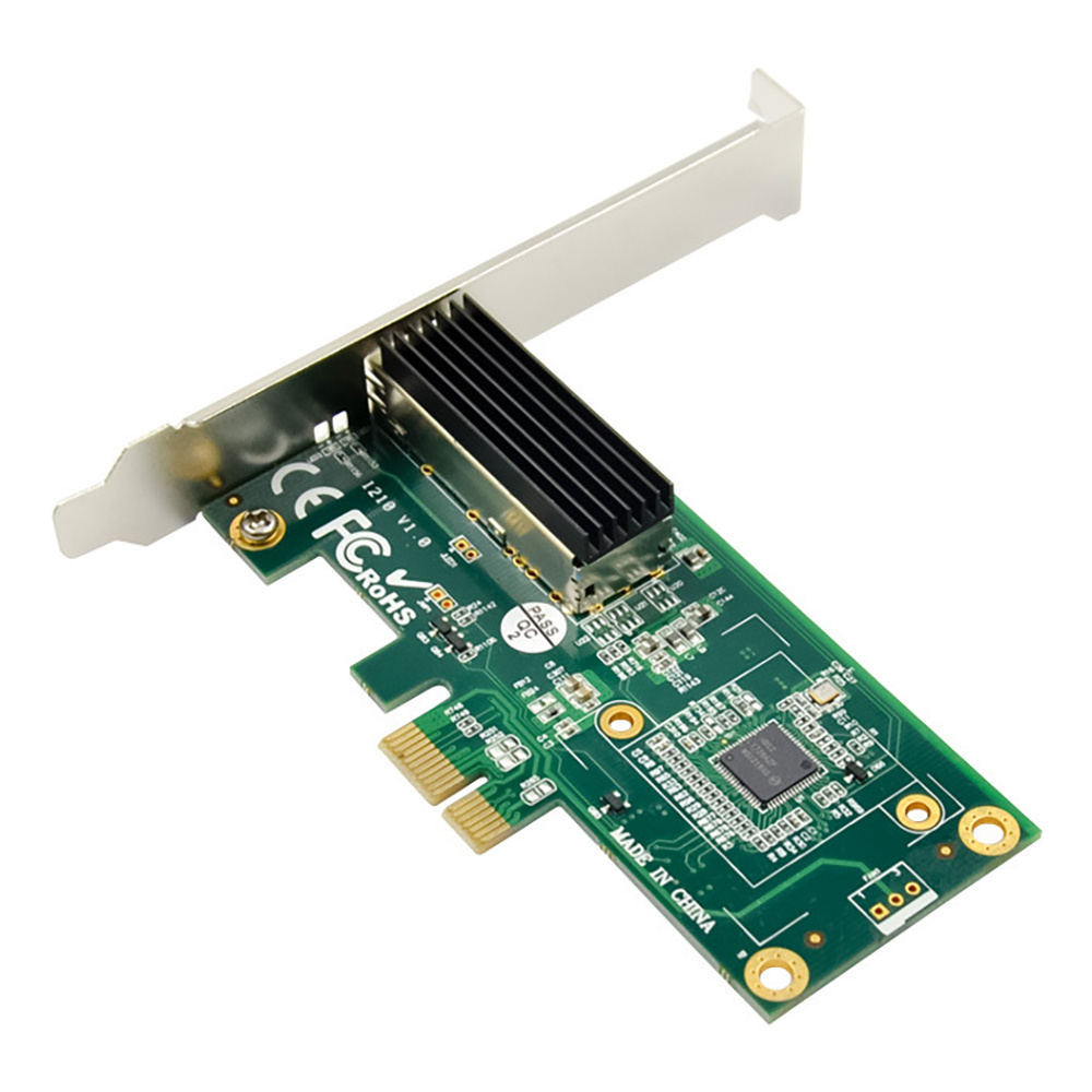 Сетевая карта PCI E X1 I210AS с одним портом Ethernet SFP один ...