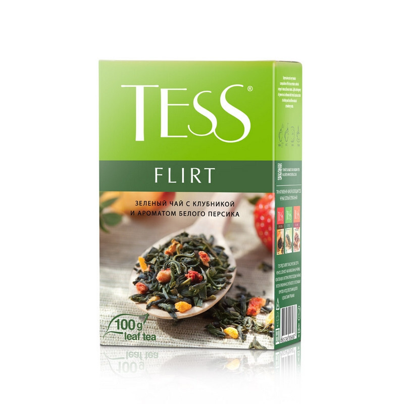 Чай Tess Flirt листовой зеленый с добавками, 100 грамм - купить с ...