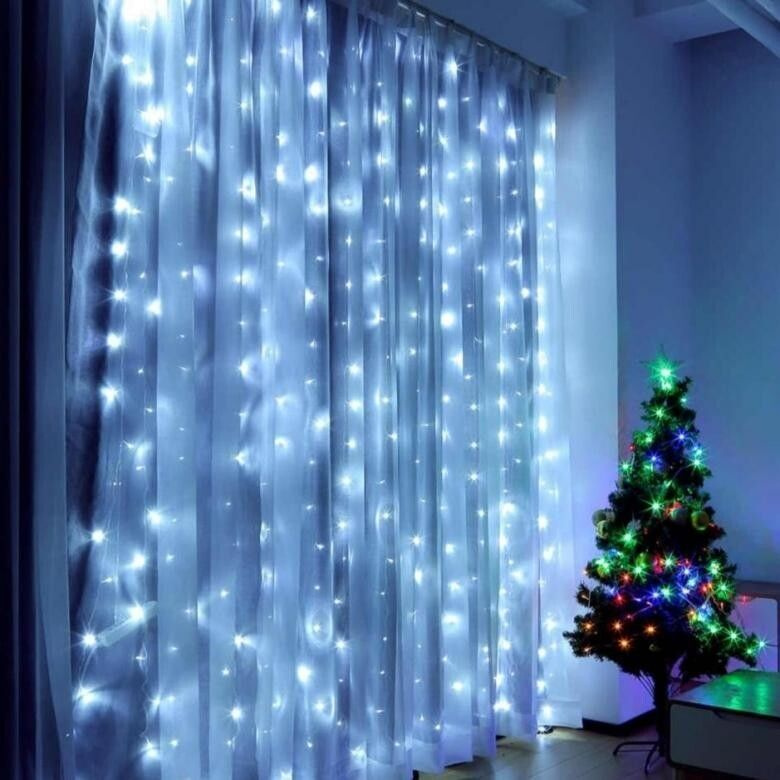 Гирлянда занавес/ гирлянда штора / гирлянда на окно/ 3*2xo ...