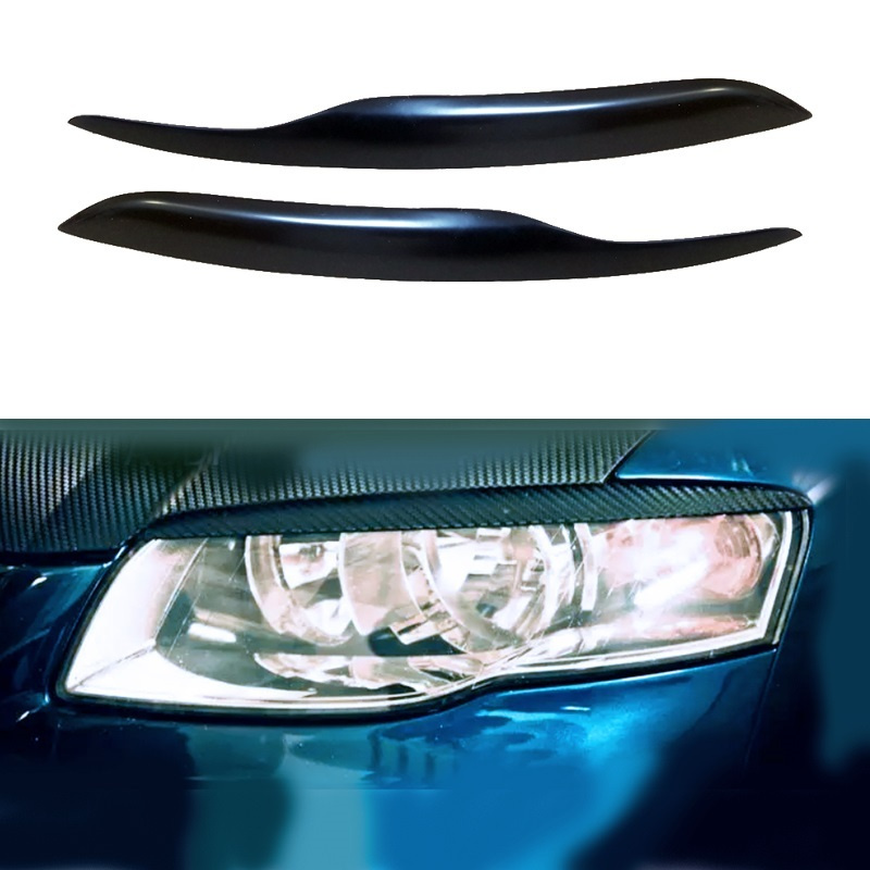 Реснички на фары / Накладки на передние фары для Audi A4 (Ауди А4) 2004 ...