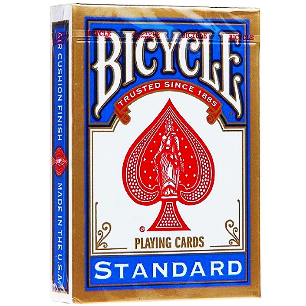 Игральные карты для покера Bicycle Standard, 54 карты, синие #1