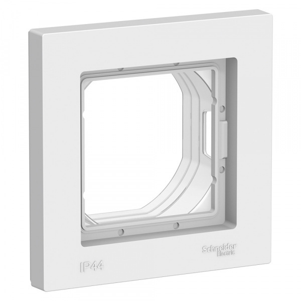 Schneider Electric ATLASDESIGN AQUA 1-постовая РАМКА IP44, БЕЛЫЙ ATN440101 #1