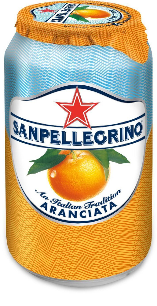 Газированный напиток S.Pellegrino / Сан Пеллегрино со вкусом Апельсина ж/банка (0,33л*24шт)  #1