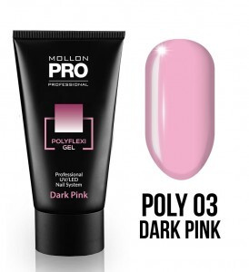 MOLLON PRO Гель для моделирования POLYFLEXI GEL COLOR - DARK PINK 03 (60 ml) #1