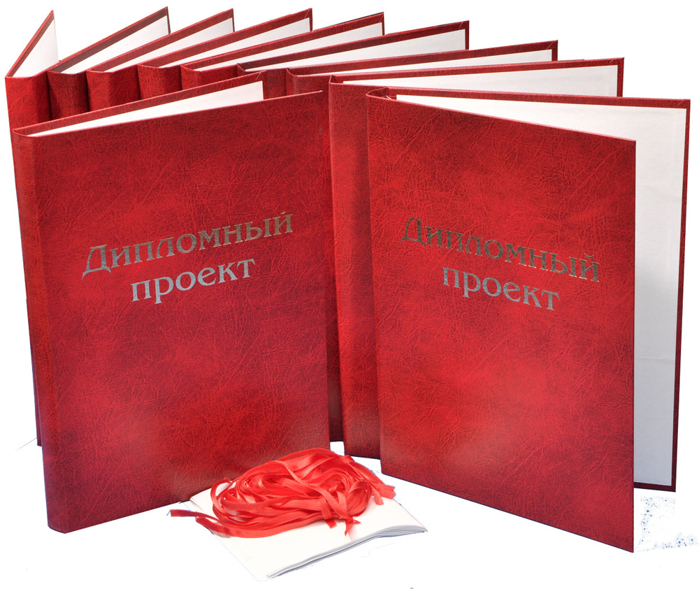 Папка для Дипломного проекта с конвертом для CD. Переплет на ленту ...