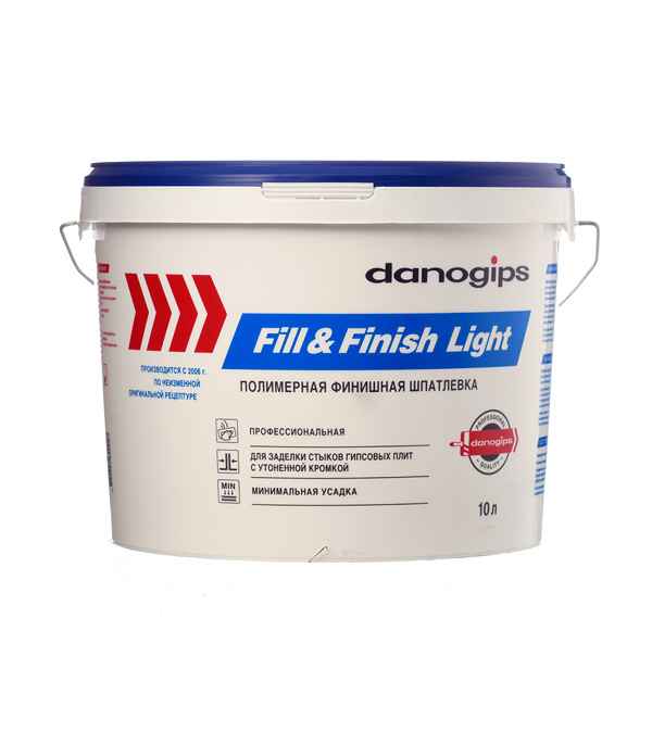 Шпатлевка Danogips Fill&Finish Light универсальная облегченная 10 л/12,3 кг  #1