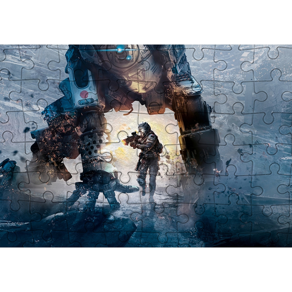 Пазл Картонный 29x20 см Titanfall (тайтанфолл, титанфолл, игра, персонажи,  пейзаж, игровой мир) - 14