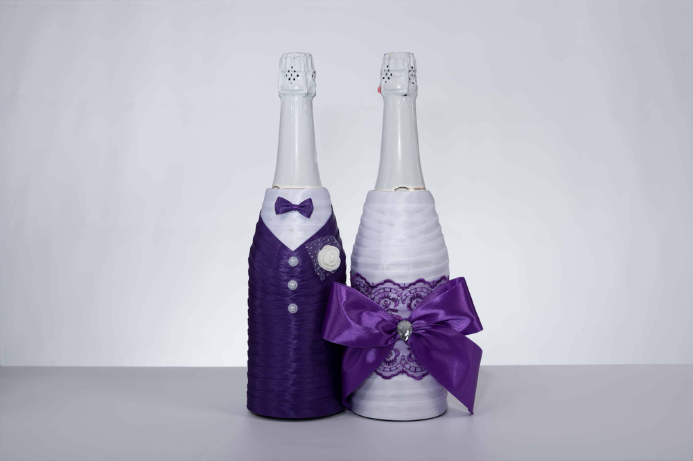Как украсить бутылку шампанского на свадьбу своими руками: мастер-класс украшения