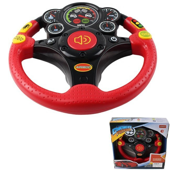 Руль музыкальный детский 21HK русская озвучка, в коробке 1887159 ...