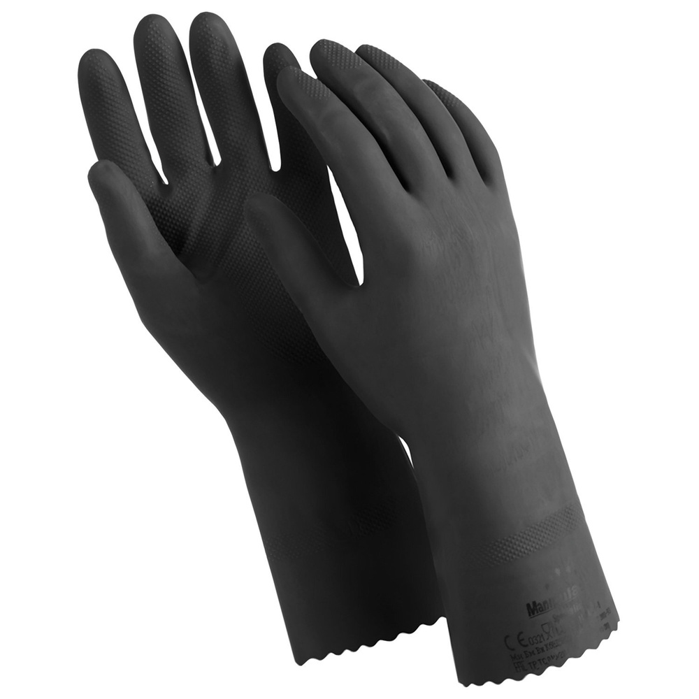 Перчатки защитные Manipula Specialist латексные кщс-1, двухслойные, размер 9 l, черные  #1