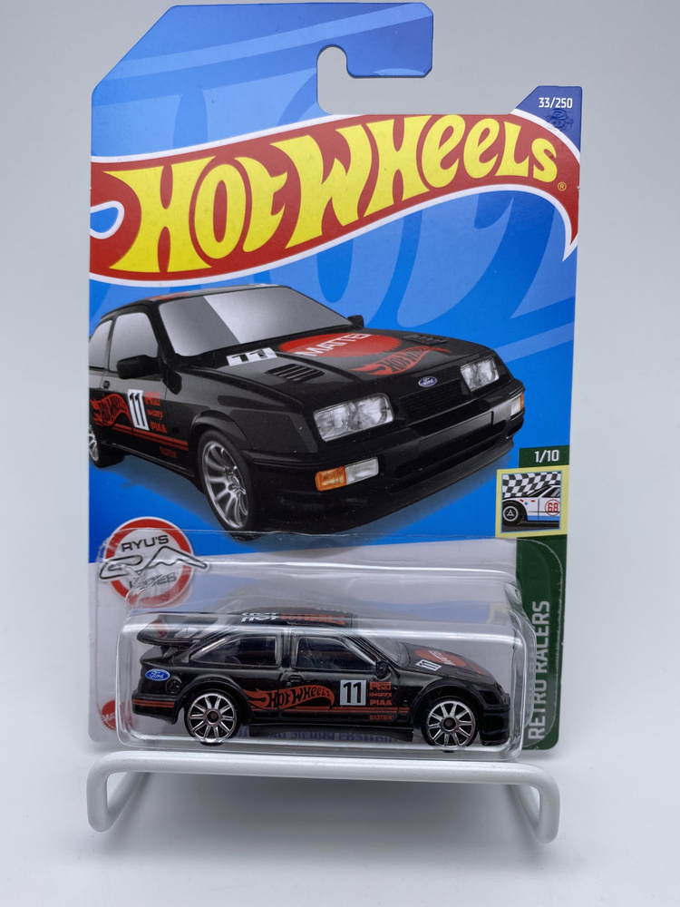 Hot Wheels - Ford Sierra Cosworth '87 Noire - Édition Retro Racers 2022, échelle 1:64, Modèle HCT21