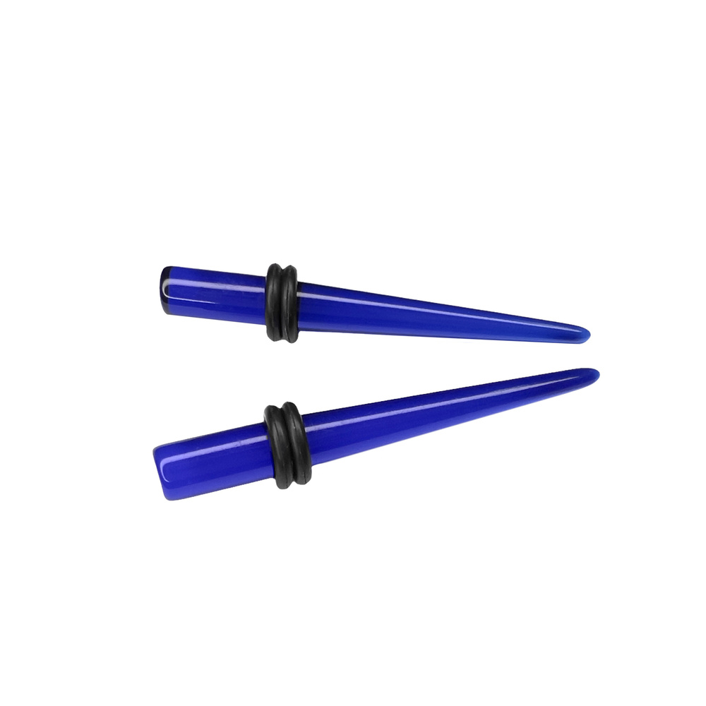 Растяжки для тоннелей спираль конус 5 мм, комплект из 2-х штук, синий/Overmay/ растяжки в ухо/растяжка #1