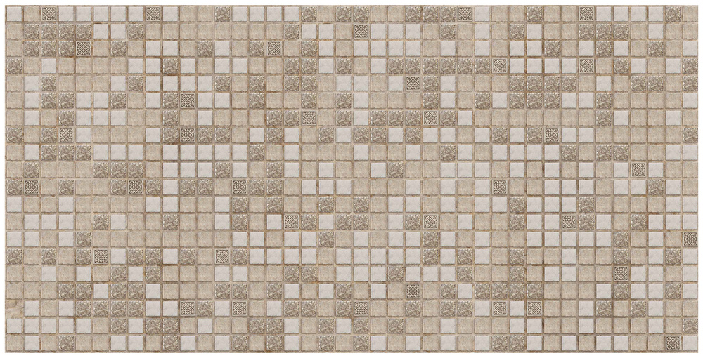 Панель ПВХ "Мозайка коричневая с узорами" мозайка 955х480 в колличестве 10 штук (4,58м2)  #1