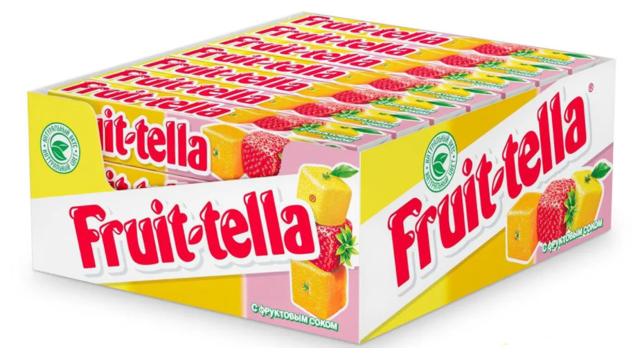 Жевательные конфеты Fruittella фруктовое ассорти, 21шт. по 41г.  #1