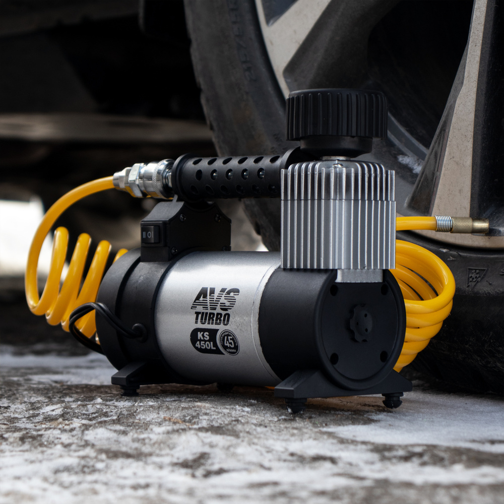 Компрессор автомобильный поршневой 45 л/мин AVS / Автокомпрессор для ...