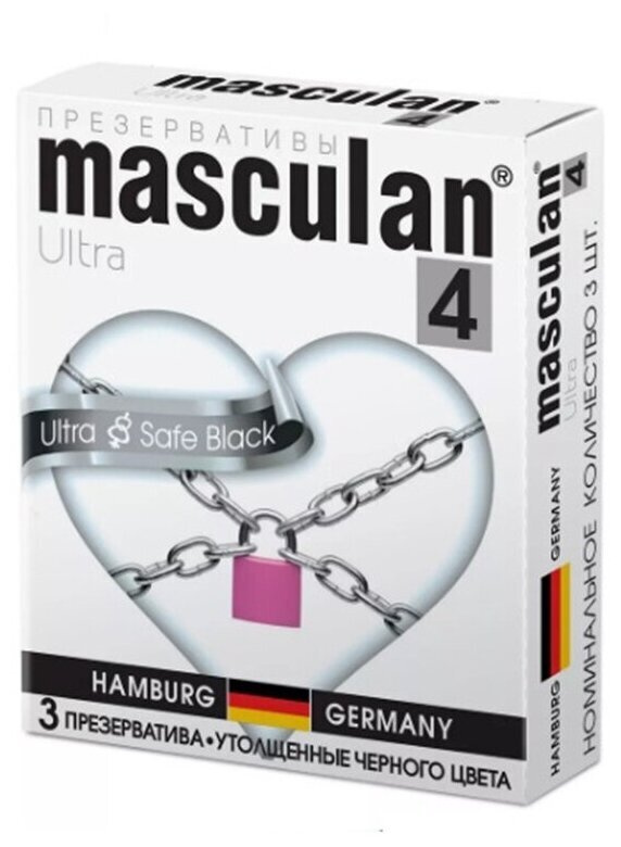 МАСКУЛАН Презервативы Masculan Ultra Safe Black № 3 утолщенные черного цвета  #1