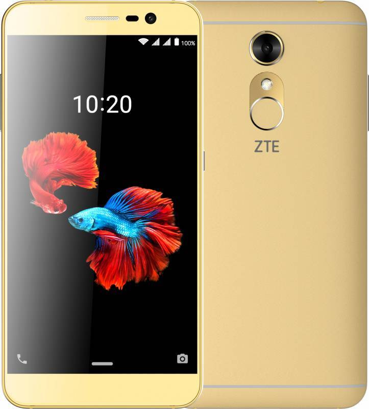 ZTE Смартфон Blade A910 16Гб золотистый (4x1,3ГГц/2Гб/2SIM/5,5"/AMOLED/1280×720/Камера 13Мп/LTE/BT4.1/Wi-FI/GPS/FM/2 #1