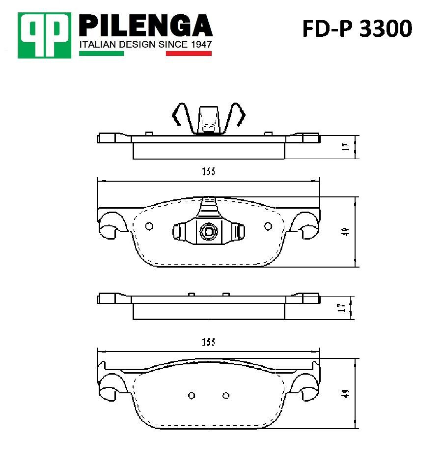 Колодки тормозные Pilenga FDP3300 - купить по низким ценам в  интернет-магазине OZON (711378988)