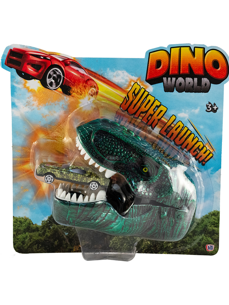 Игровой набор для детей "Пусковая установка Dino с одной машинкой" (зелёный) HTI Уцененный товар  #1