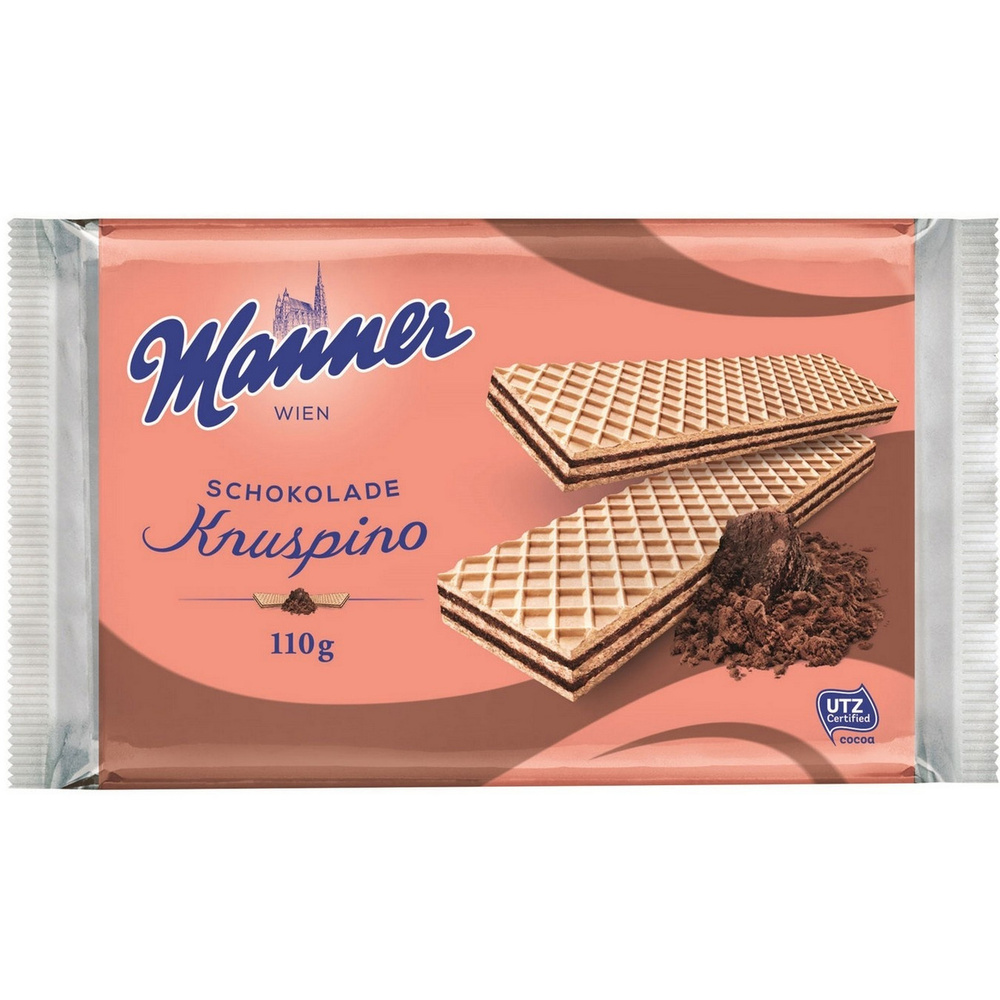 Вафли Manner Knuspino с шоколадным кремом, 110 г #1