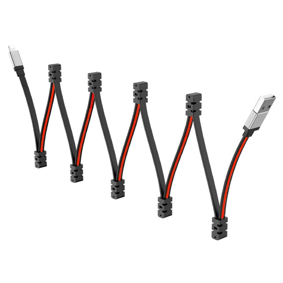 Кабель USB 2.0, Apple Lightning DIXIS Magnetic Folder Cable USB - Lightning  1m Black+Red (MKLS-1MB) - купить по низкой цене в интернет-магазине OZON  (641450029)