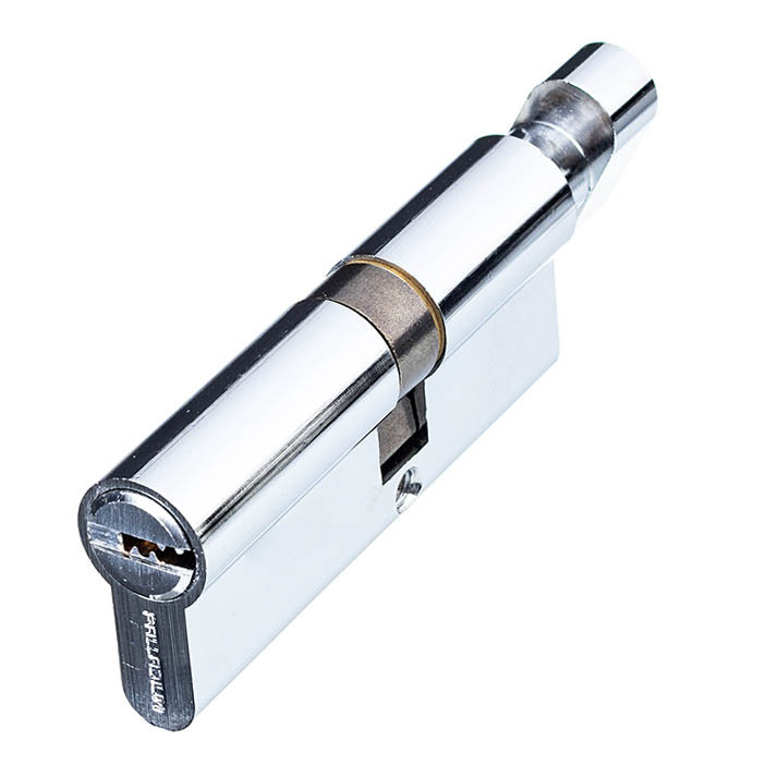 Цилиндр Palladium C BK CP 80 (35х45) мм ключ/вертушка хром #1