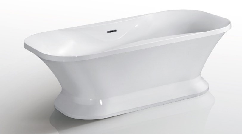 Ванна акриловая AZARIO BORDEAUX 1800x900x600, свободностоящая, в комплекте с сифоном и металлической #1