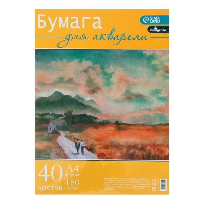  Альбом для рисования A4 (21 × 29.7 см), листов: 40 #1