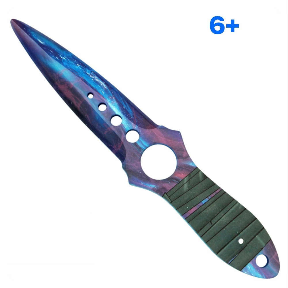 Детский деревянный нож Geekroom скелетный волны сапфир с оплеткой ...