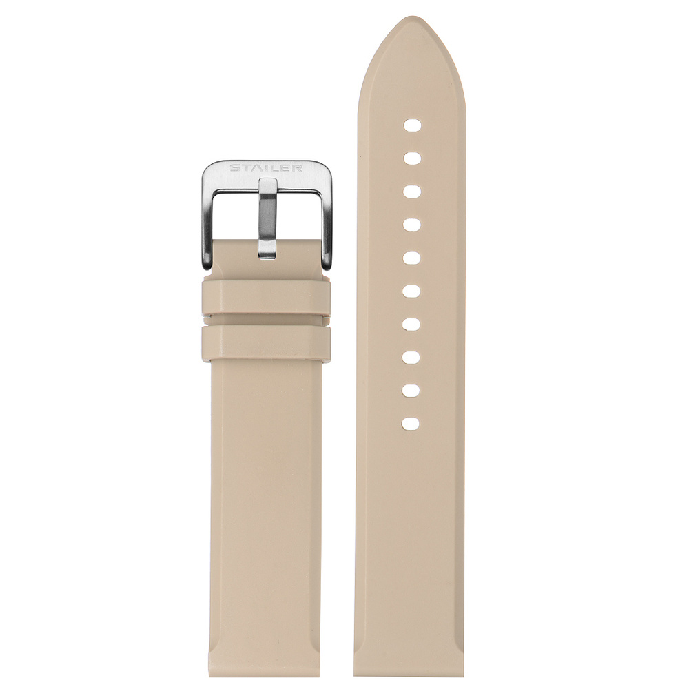 Каучуковый ремешок для часов, Stailer Premium, 22 мм, бежевый ...