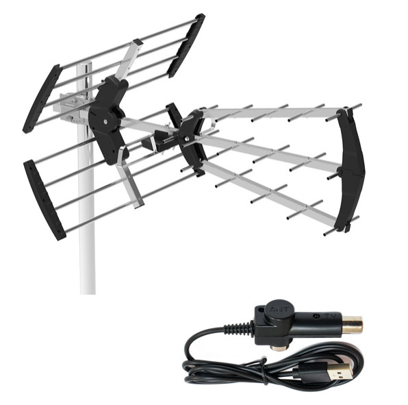 TV Антенна уличная DORI 6520 (активная, 44 дБ) с мощным усилителем для ...