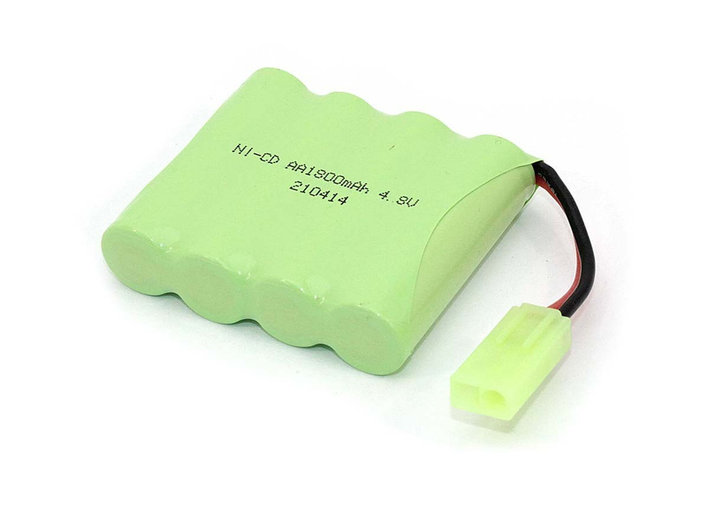 Аккумулятор Ni-Cd 4.8V 1800 mAh AA Flatpack разъем mini Tamiya - купить ...