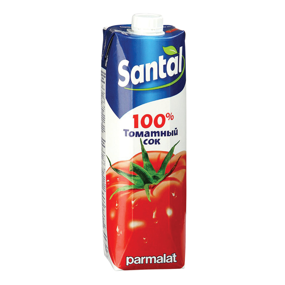 Сок SANTAL (Сантал), томатный, 1 л, для детского питания, тетра-пак, 547746  #1