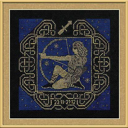 Набор для вышивания Риолис 1209 Стрелец, 25х25 см // Знаки зодиака  #1