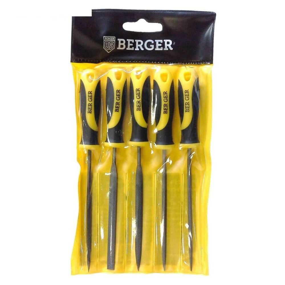 Набор надфилей 5 предметов 200 мм berger bg1149 - купить по доступной ...