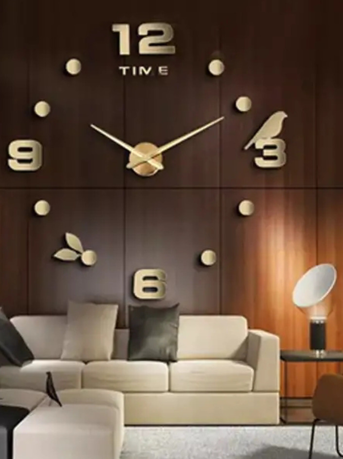 Большие 3D часы бесшумные на стену с птицами, от 70 до 120 см - купить по низкой цене в интернет-магазине OZON (643927719)