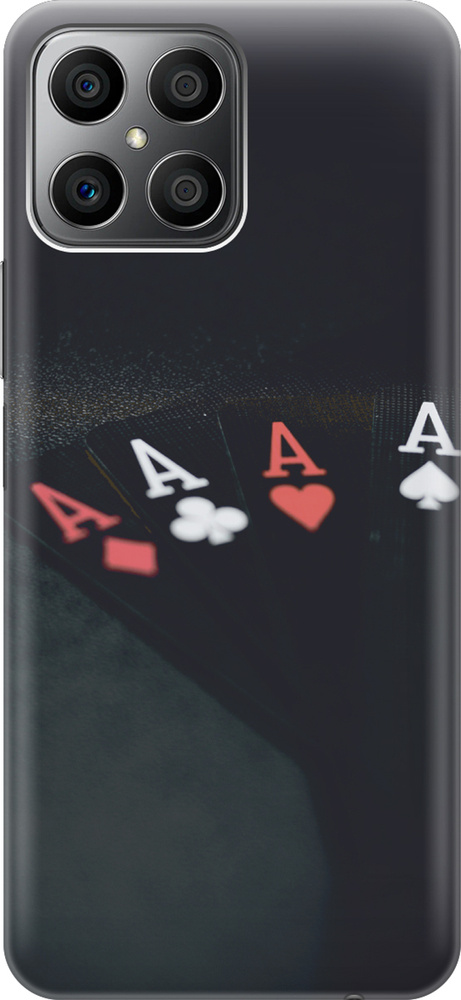 Силиконовый чехол на Honor X8 / Хонор Икс 8 с эффектом блеска "Флеш ...