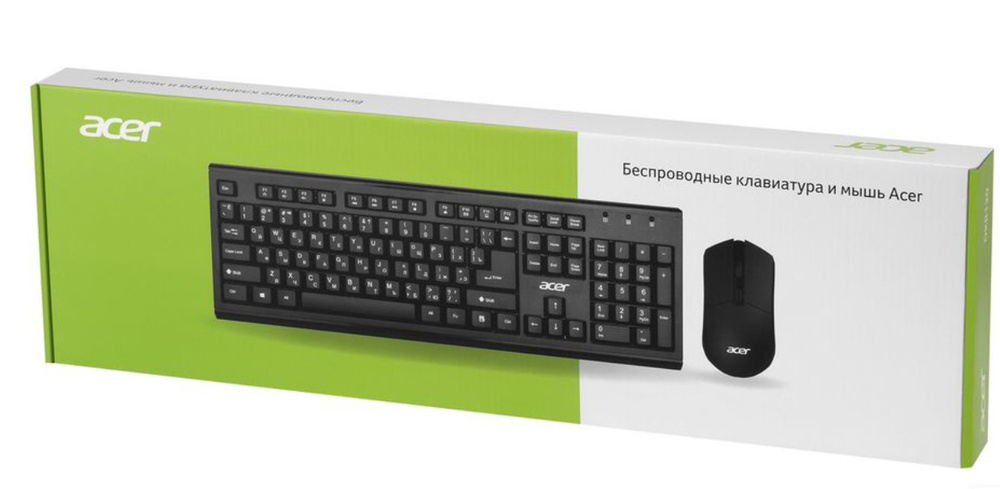 Acer Комплект мышь + клавиатура беспроводная ZL.KBDEE.007, черный  #1
