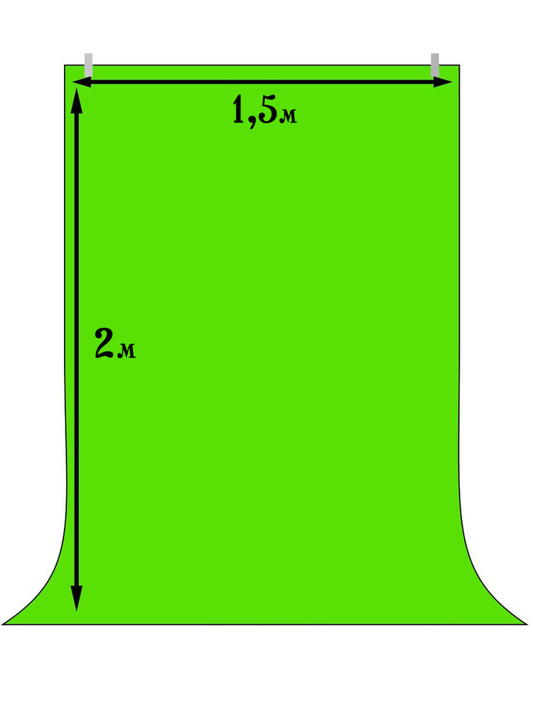 Хромакей 2*1.5м зеленый / фон для стрима и блога - купить с доставкой по  выгодным ценам в интернет-магазине OZON (780224287)