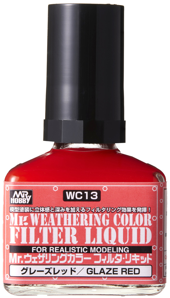 MR.HOBBY Mr.Weathering Color Filter Liquid Glaze Red, Красный, Фильтр ...