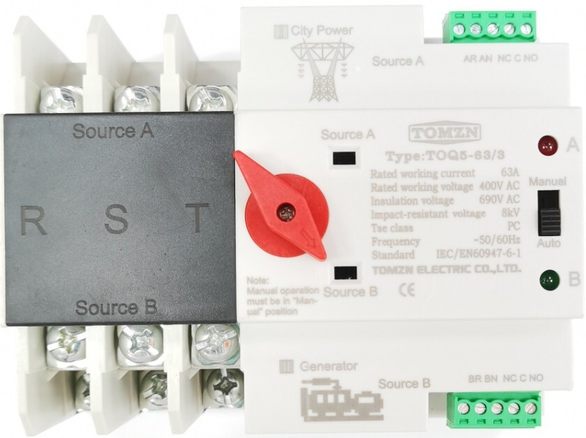 Автомат ввода резерва TOMZN TOQ5-63/3 - купить по выгодной цене в ...
