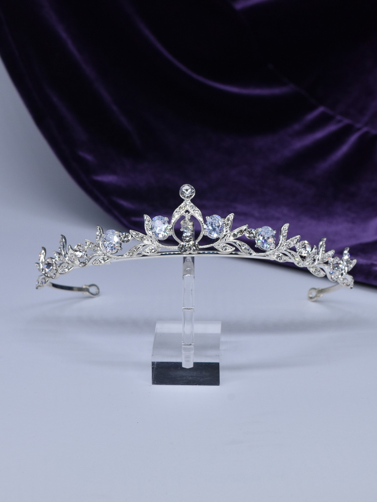 Диадема для волос свадебная, вечерняя "Льоренса", корона для девочки ...