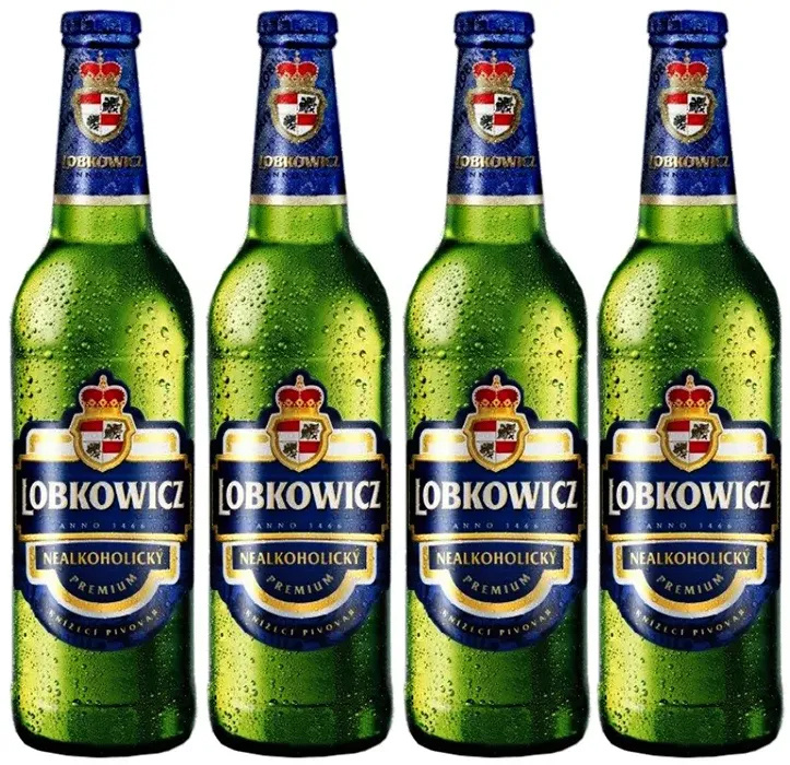 Пиво светлое фильтрованное Lobkowicz Premium Nealko безалкогольное, 4 шт по 0.5л  #1