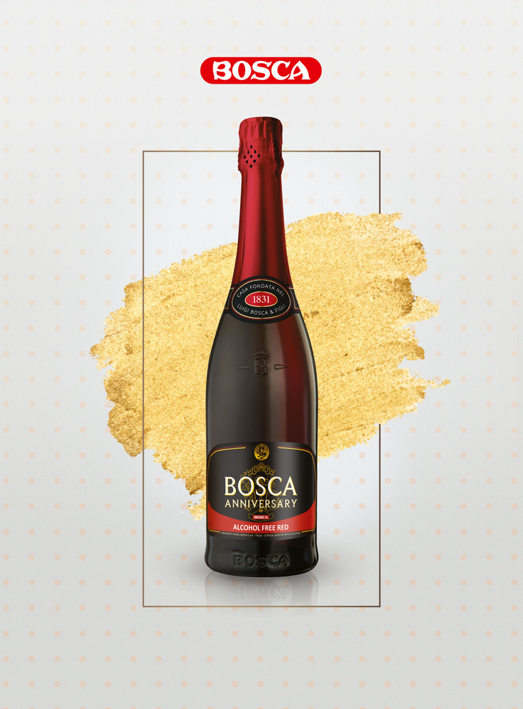 Безалкогольное шампанское Боска Анниверсари 750 мл красное полусладкое  #1