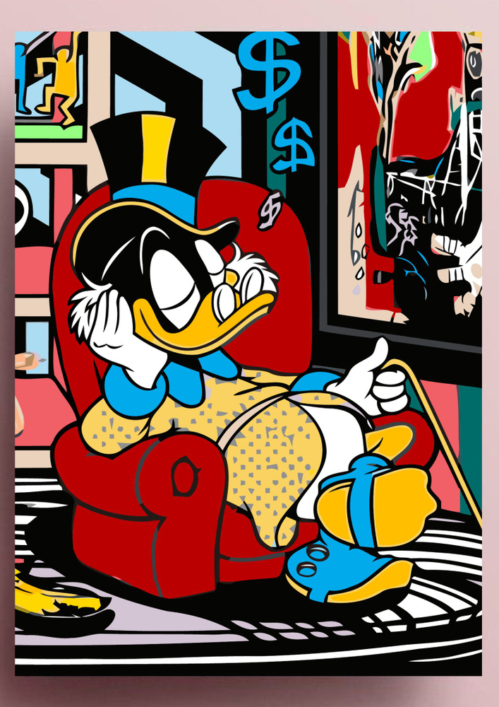 Картина по номерам " Скрудж Макдак / Scrooge McDuck / Арт" холст на ...