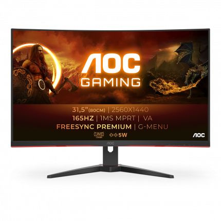 AOC 31.5" Монитор 31.5/ CQ32G2SE/BK, красный, черный_341020 озон, черный, красный  #1