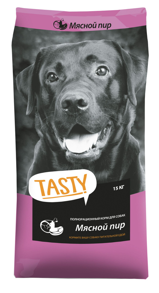 Сухой корм для взрослых собак Tasty Petfood Мясной пир 15 кг - купить с ...