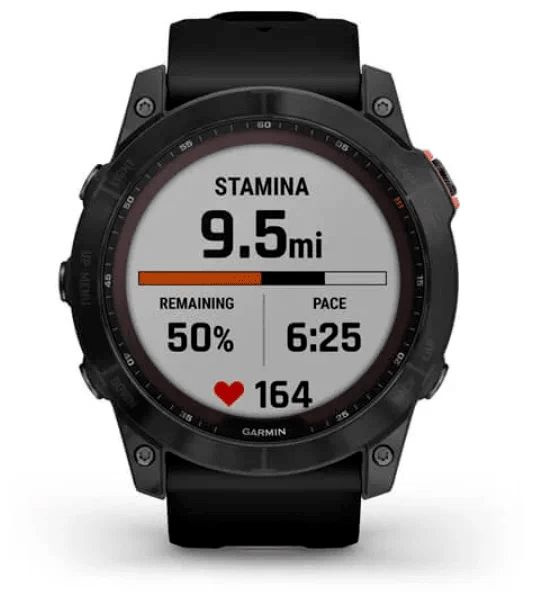 Часы Garmin Fenix 7X Sapphire Solar титановый черный DLC с силиконовым черным ремешком 010-02541-23  #1