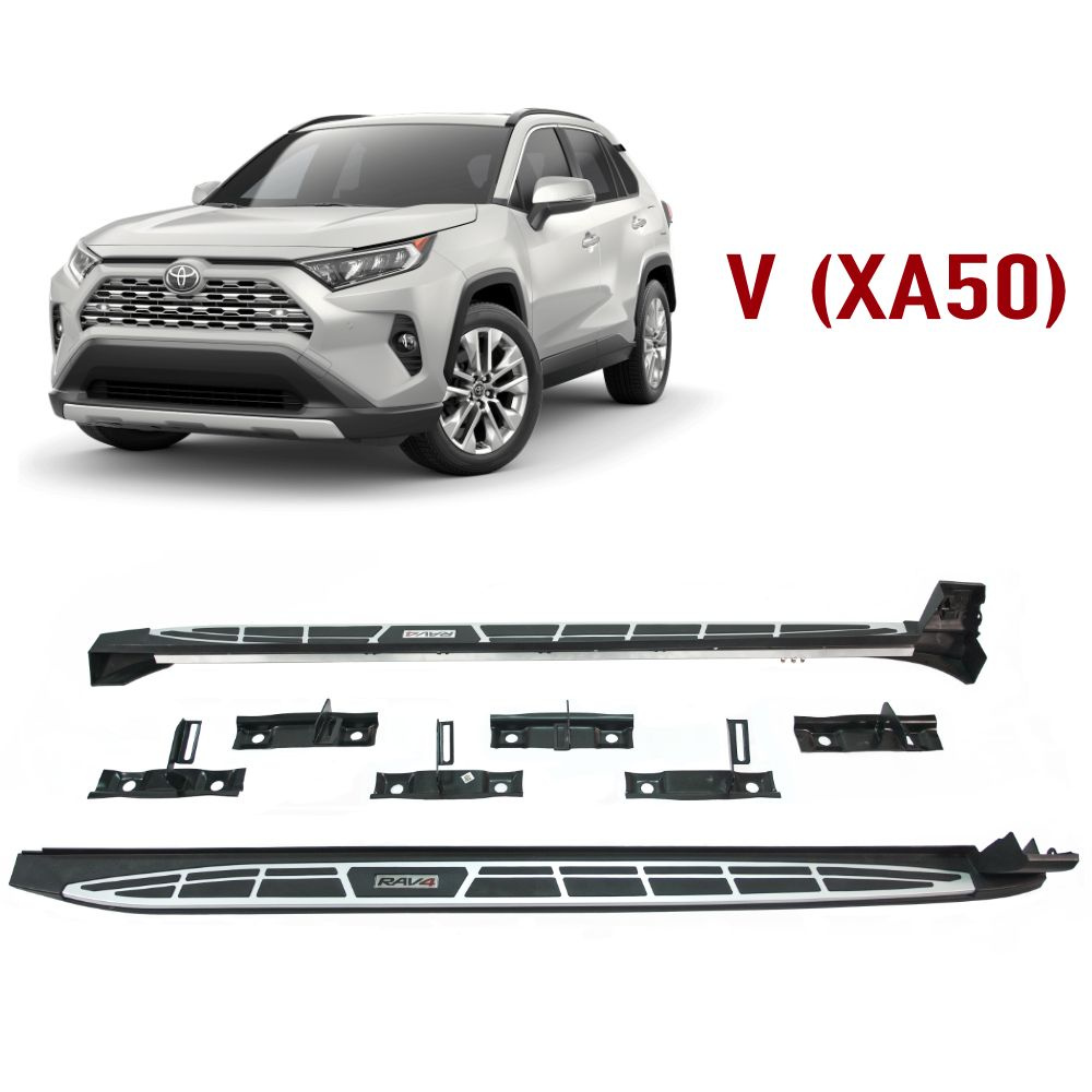 Пороги подножки для Тойота РАВ 4 / Toyota RAV4 V (XA50) 2019 2020 2021 2022  серия Elegance купить по низкой цене в интернет-магазине OZON (1273303405)